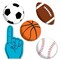 Big Dot of Happiness Go, Fight, Win - Sports - DIY Shaped Baby Shower or Birthday Party Cut-Outs - 24 Count